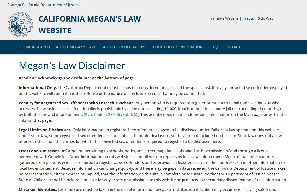 Laguna Hills resident lookup California Megan’s Law search