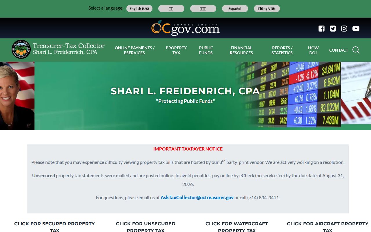 Laguna Hills street directory Orange County property tax search